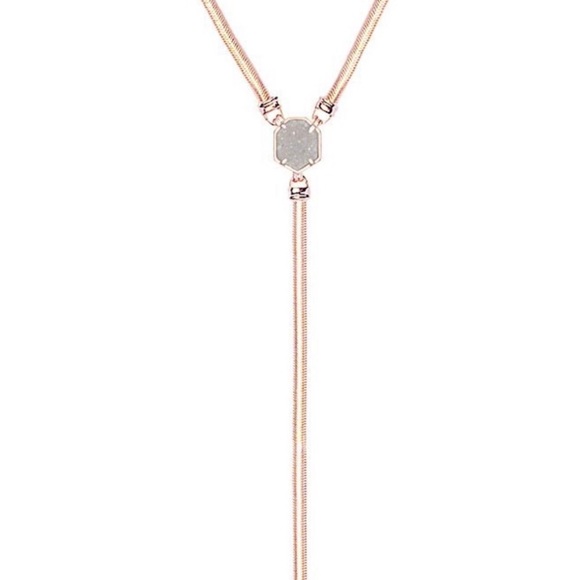 Kendra Scott Starla rose-gold long Y necklace - Picture 3 of 7